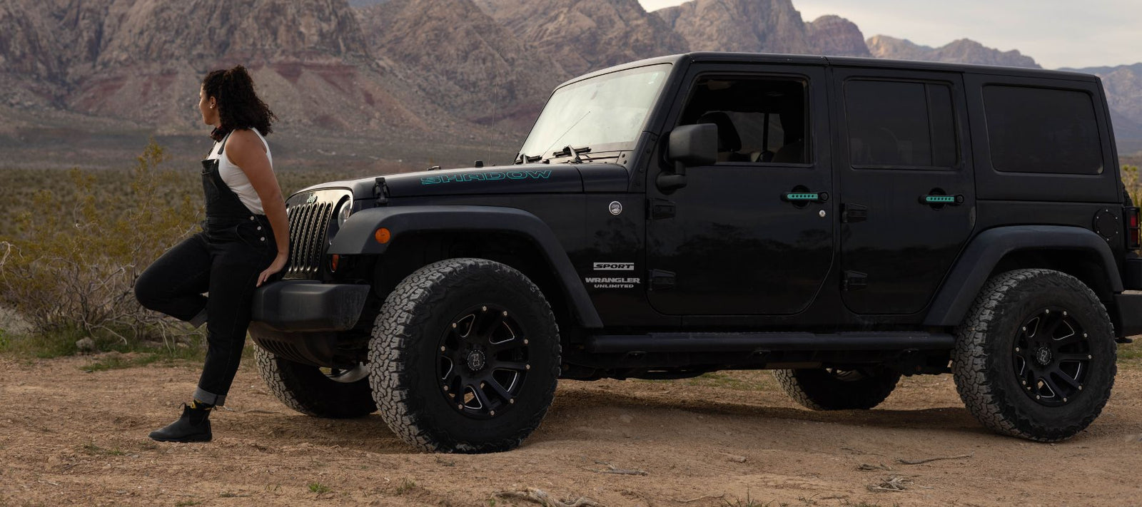 2013 Jeep Wrangler Unlimited in desert