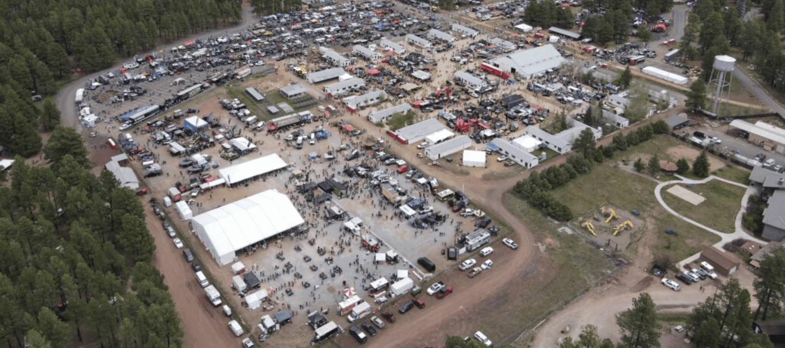 Birds eye view of Overland expo Flagstaff event 2025