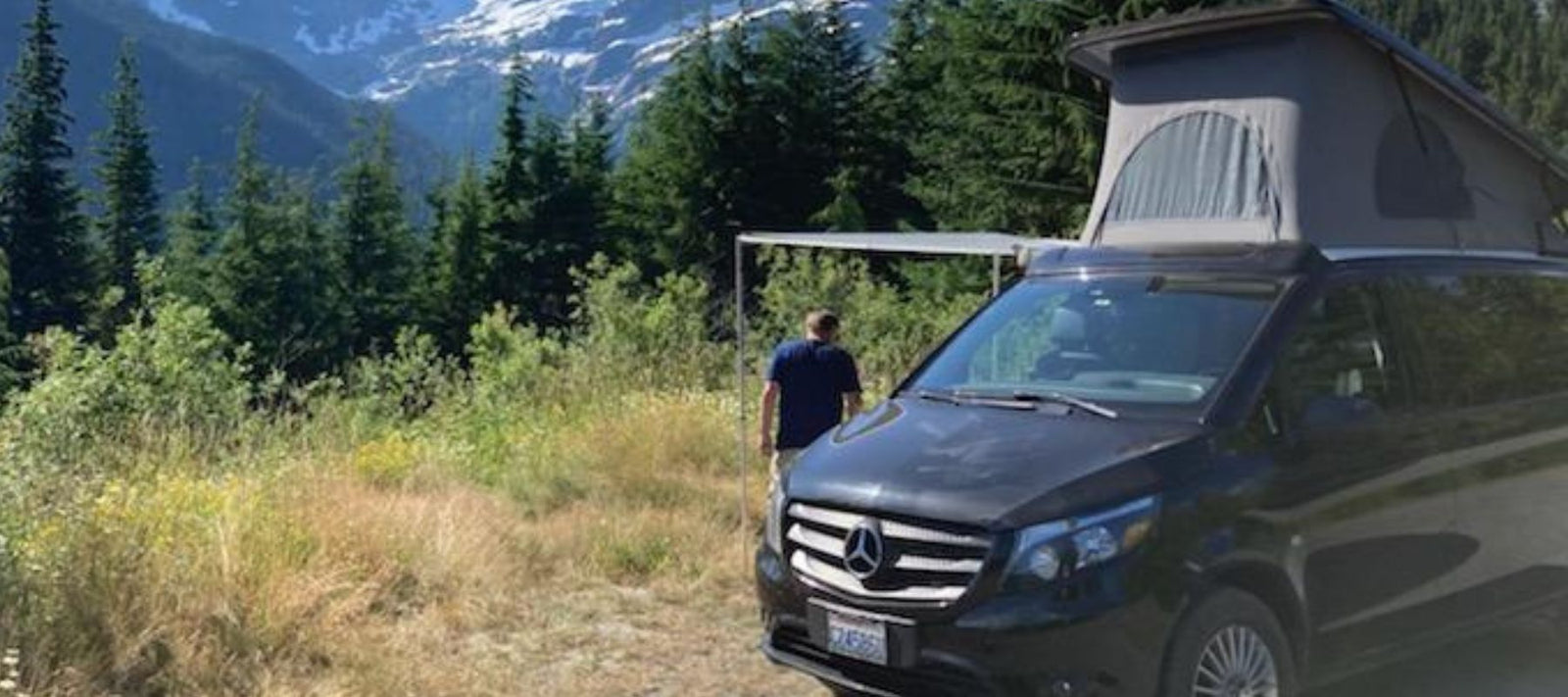 mercedes metris van with poptop tent