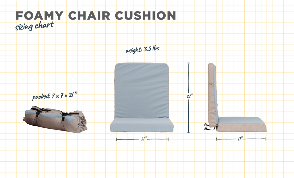 HEST Foamy Chair Cushion | Premium Memory Foam Camp Chair Cushion for ...