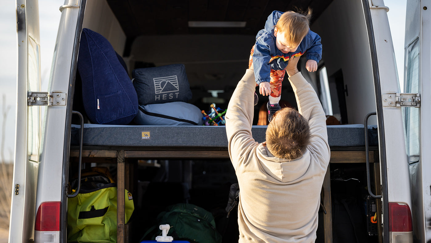 HEST Memory Foam Camping Mattress Pads & Pillows Sleep Comfortably